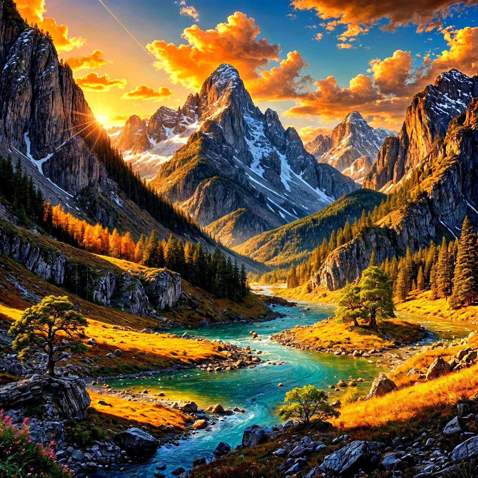 Majestic mountain range
