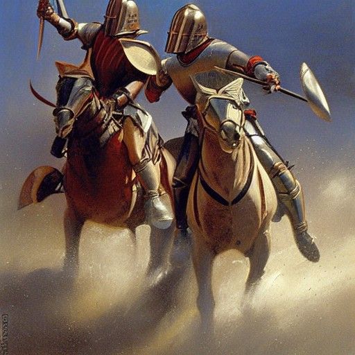 the duel of the two knights
