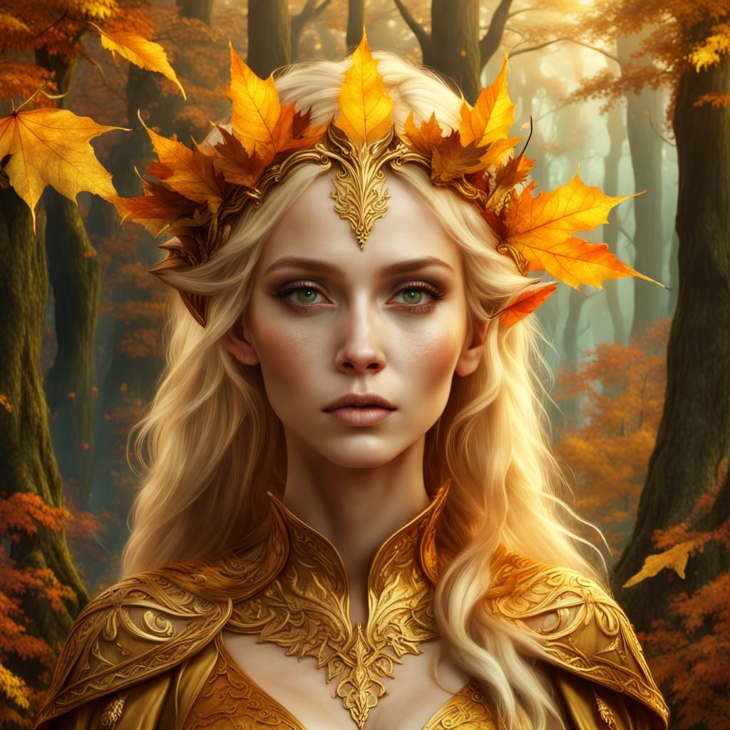  Lady of the autumn forest  by @Lys