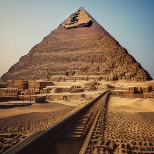 Egyptian pyramids connected