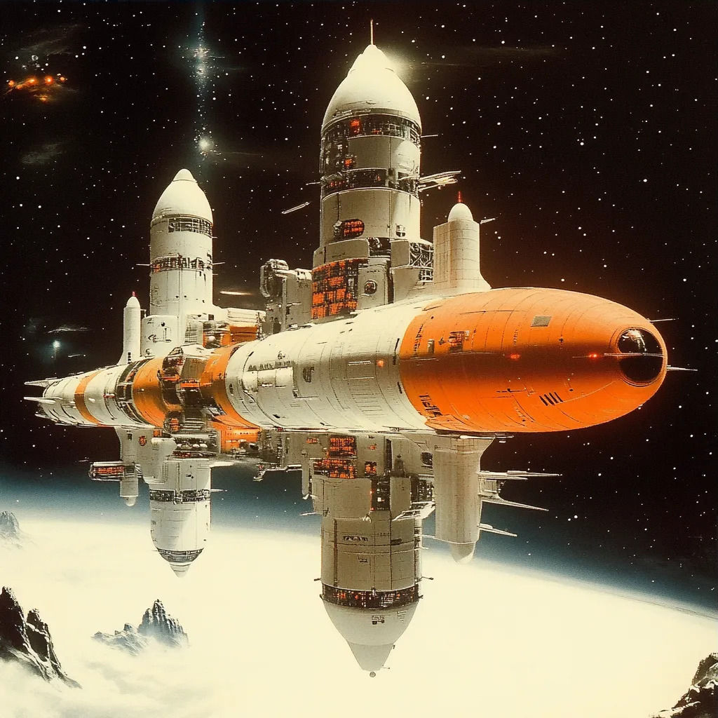 Spaceship. AI image prompt in my tutorials!