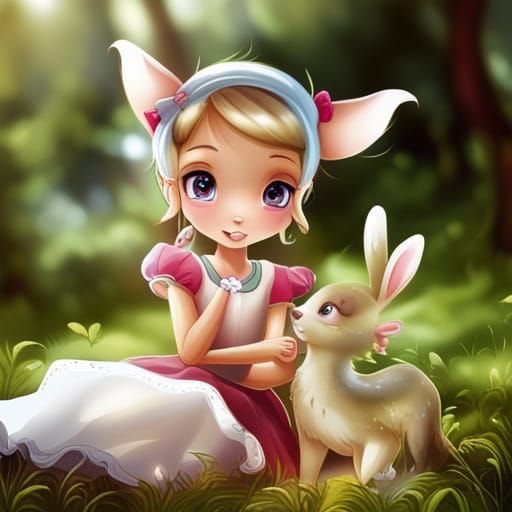 The enchanted rabbit princess - AI Generated Artwork - NightCafe Creator