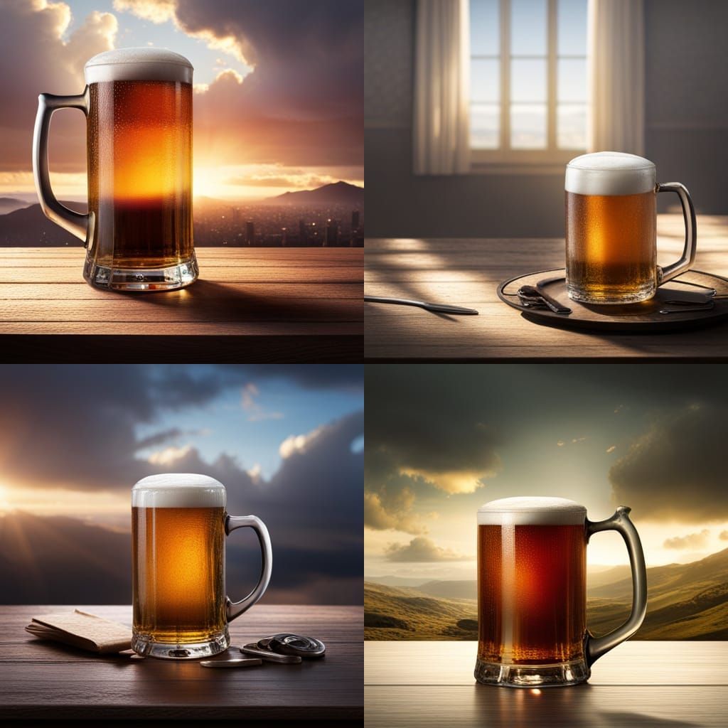 a mug of beer on a table