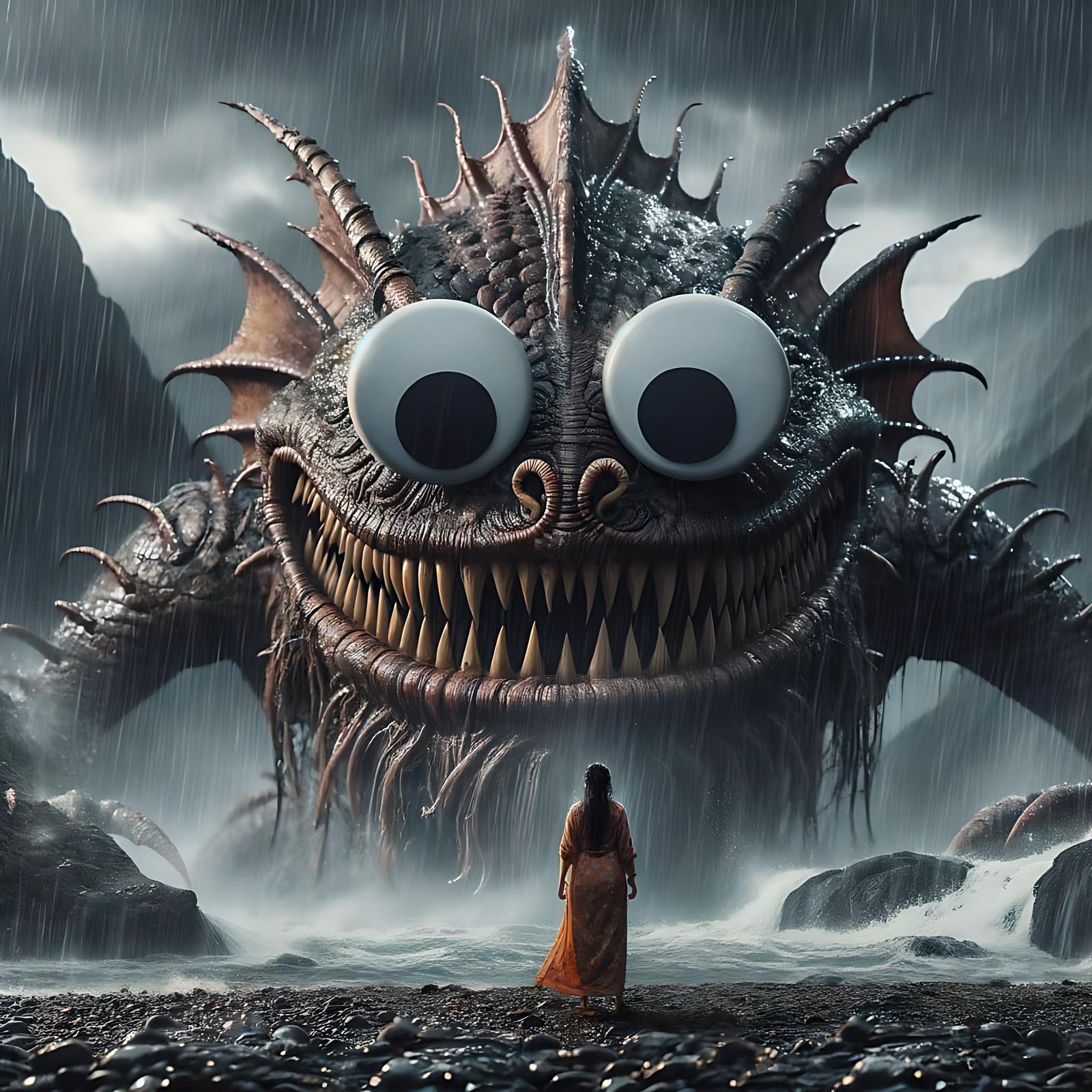 Wobble-Eyed Wanda: The Jiggly Juggernaut of the Deep  by @Schmooz