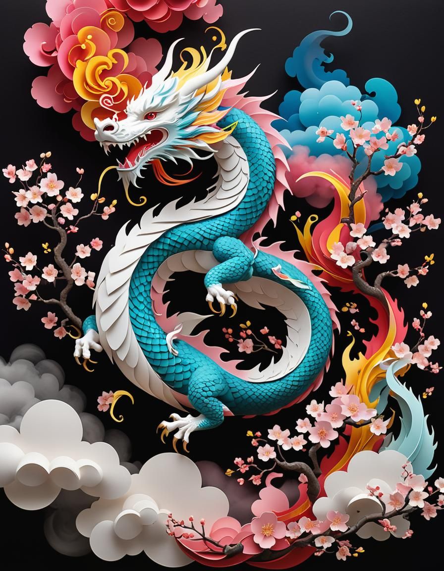Kirigami Dragon