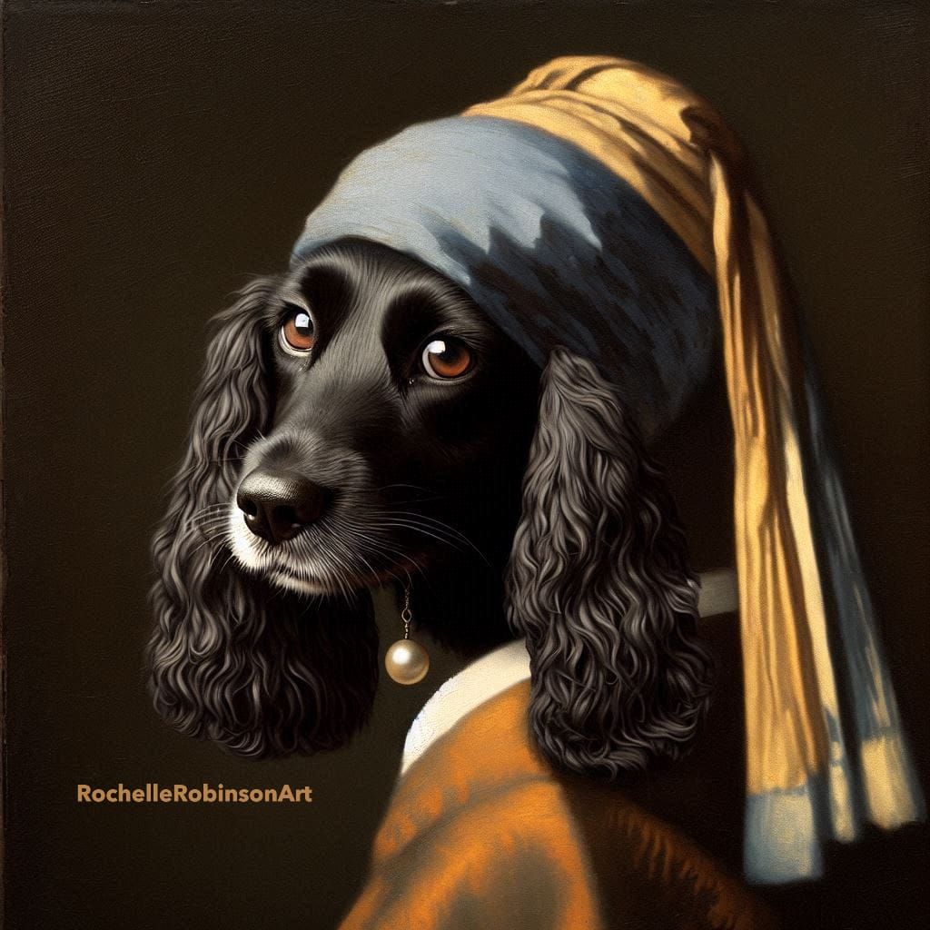 A Dog With A Pearl Earring by Vermeer II