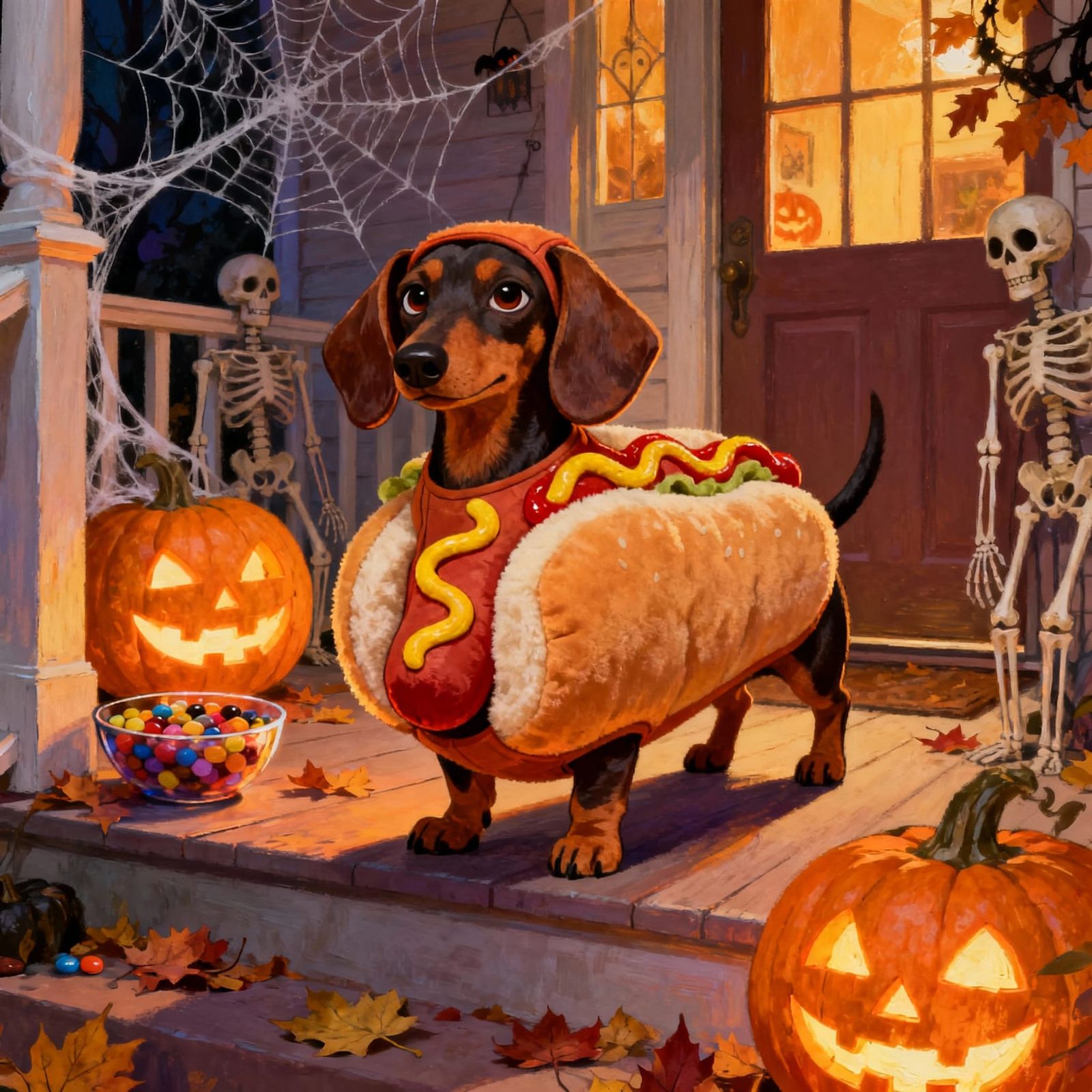 Hotdog Howl-o-ween  by @Nixick