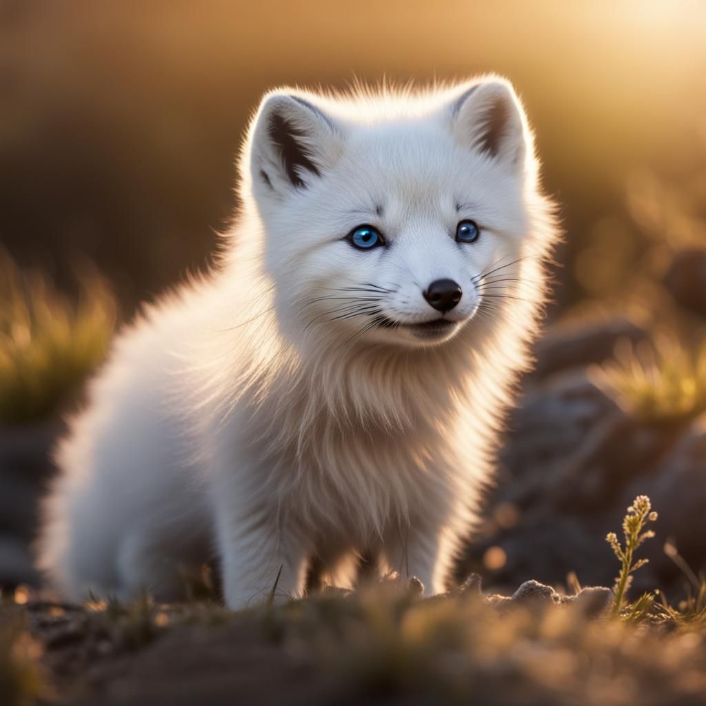 Arctic Fox cub - AI Generated Artwork - NightCafe Creator