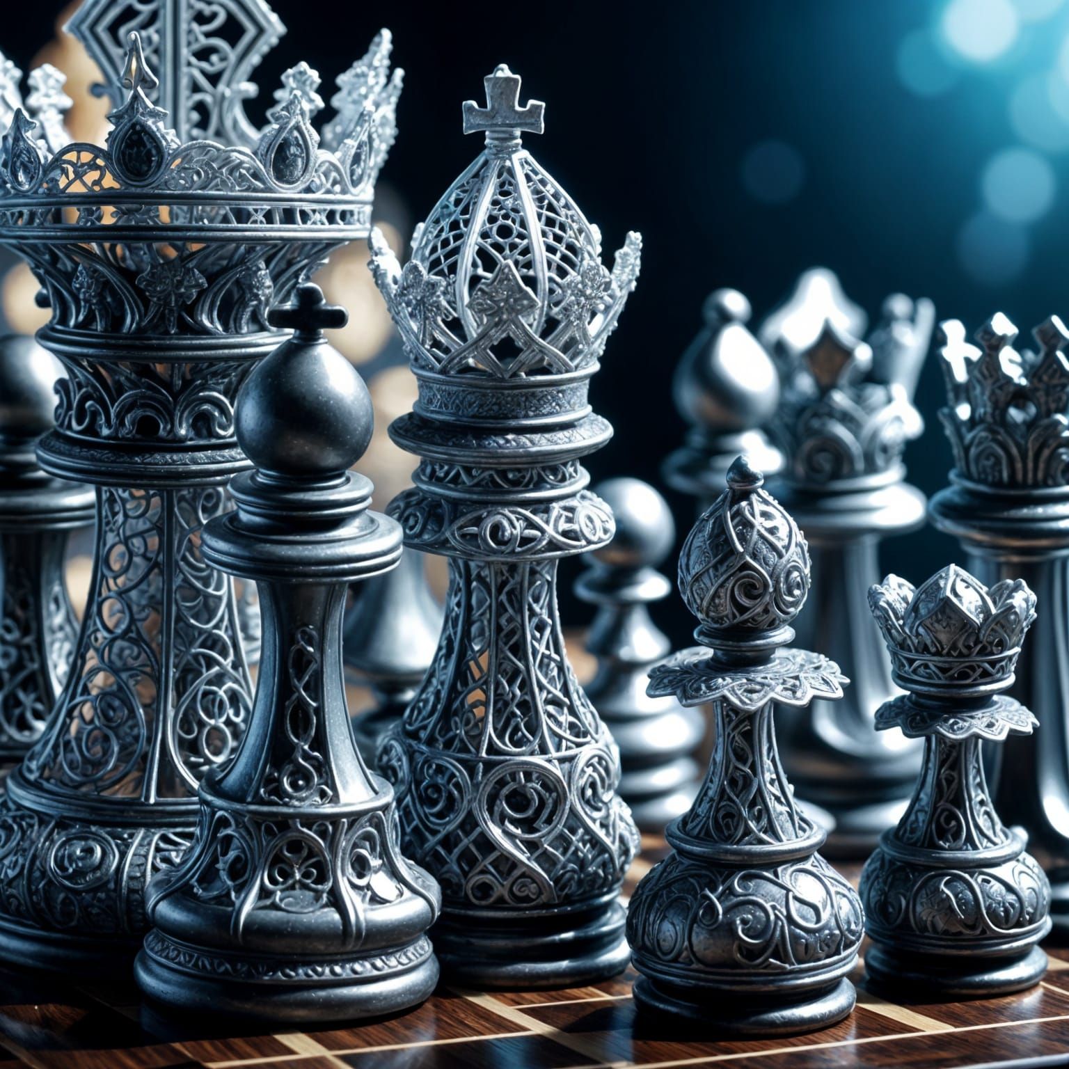 Chess Pieces  by @Lunarelle