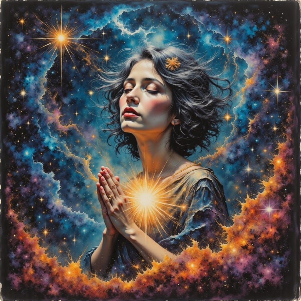 Psalm 51:10 - Create in me a clean heart, O God, and renew a right spirit within me. <lora:Darkness bright:1.0> ...  by @Len H