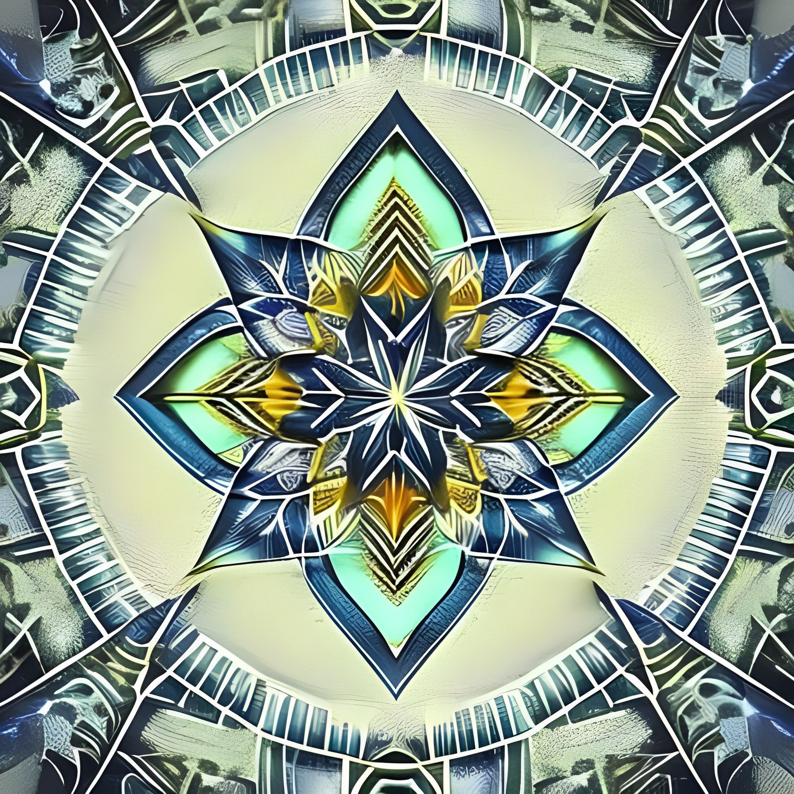 A star, sacred geometry coulorfull amazing artística 3d