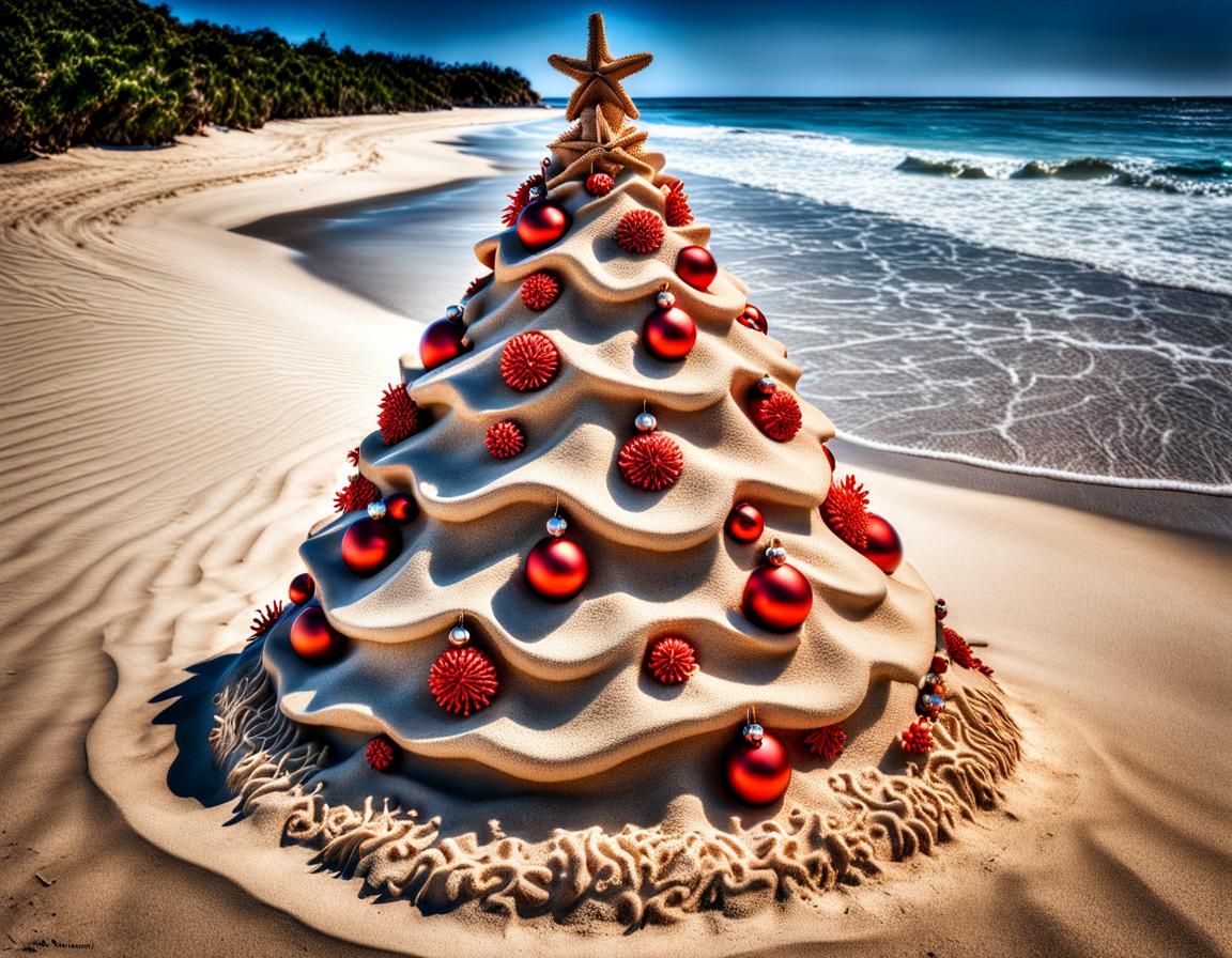 Beach Christmas Tree  by @ShikoNero