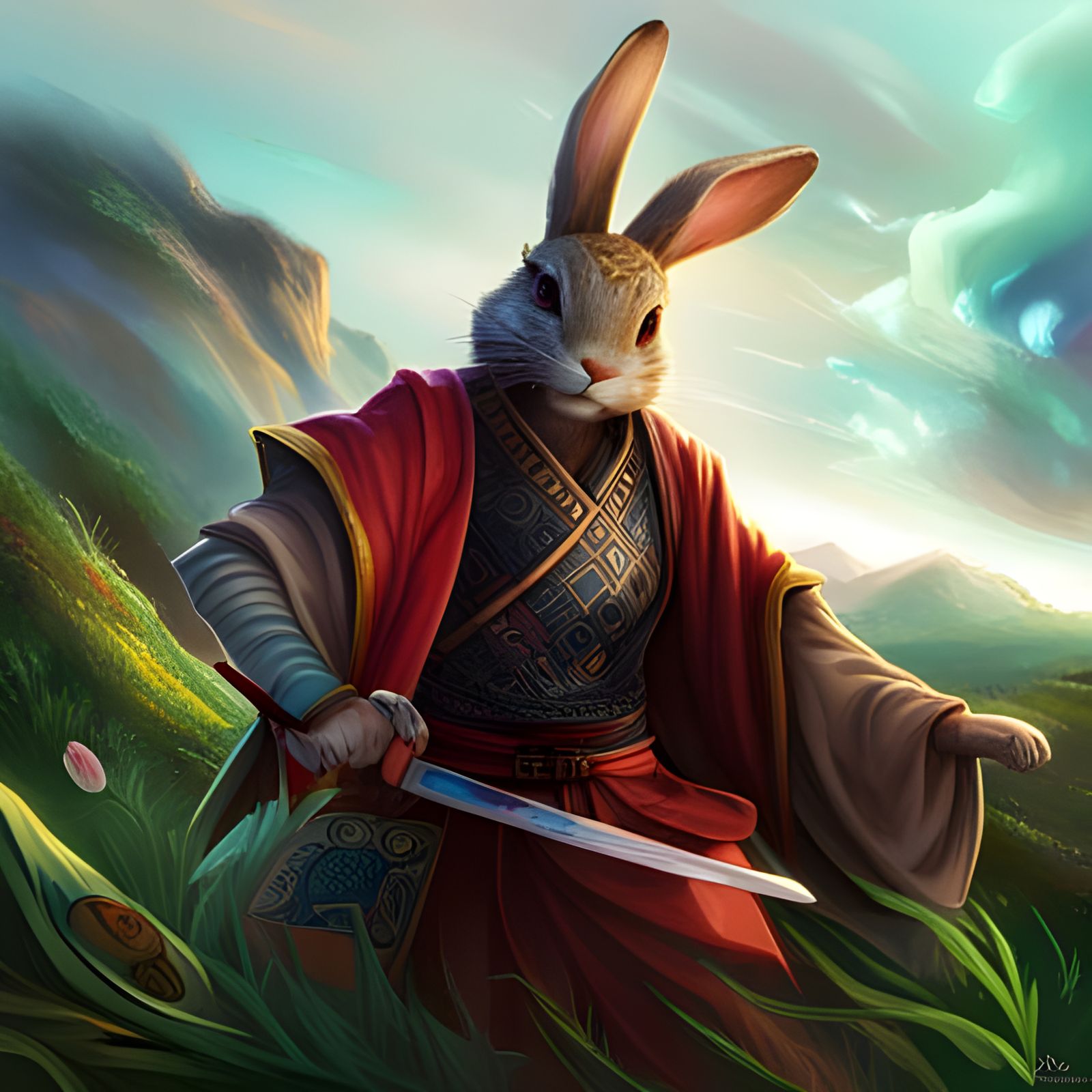 Samurai rabbit - AI Generated Artwork - NightCafe Creator