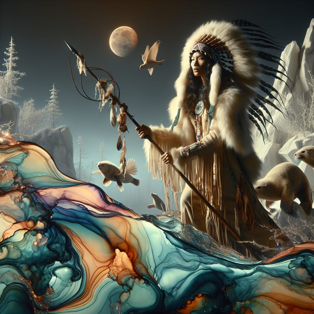 Alaskan huntress. 'blessing yr spirit'