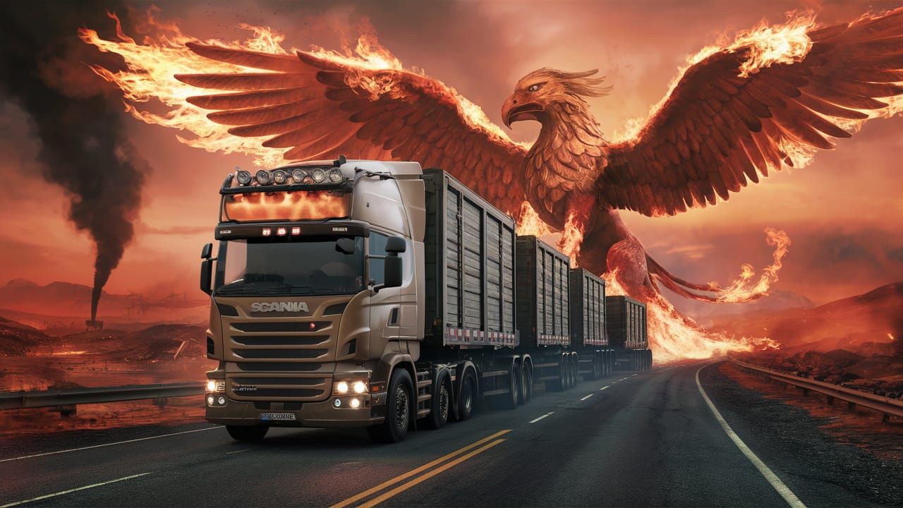 Scania, fire, Ideogram