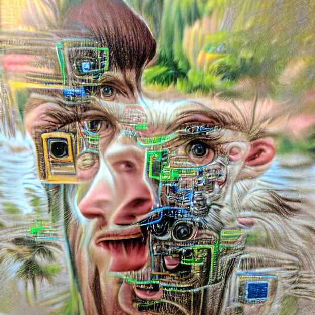 An intricately detailed portrait of a human realising what A...