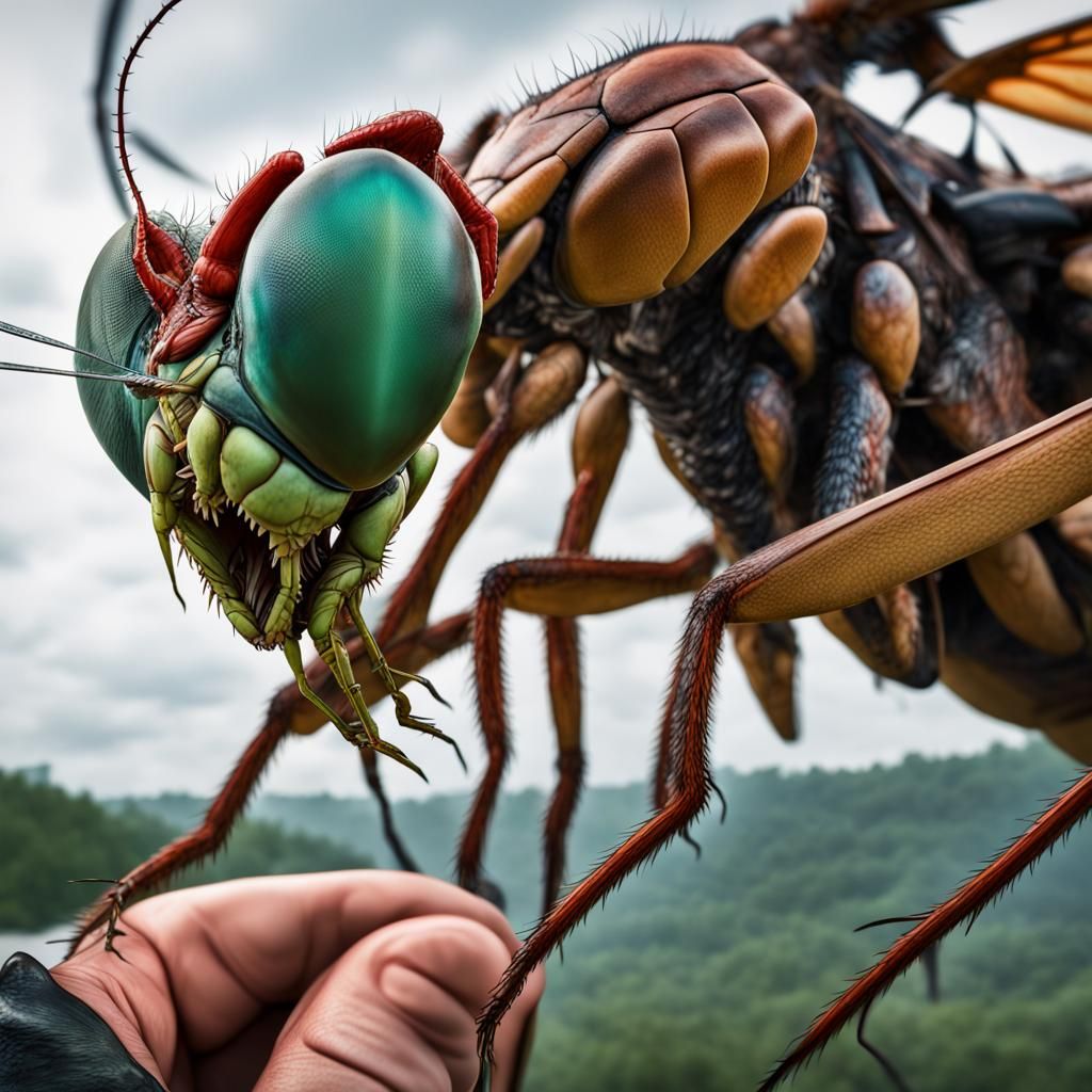 Giant Bloodthirsty Extraterrestrial Dragonfly-Mantis Overlor...
