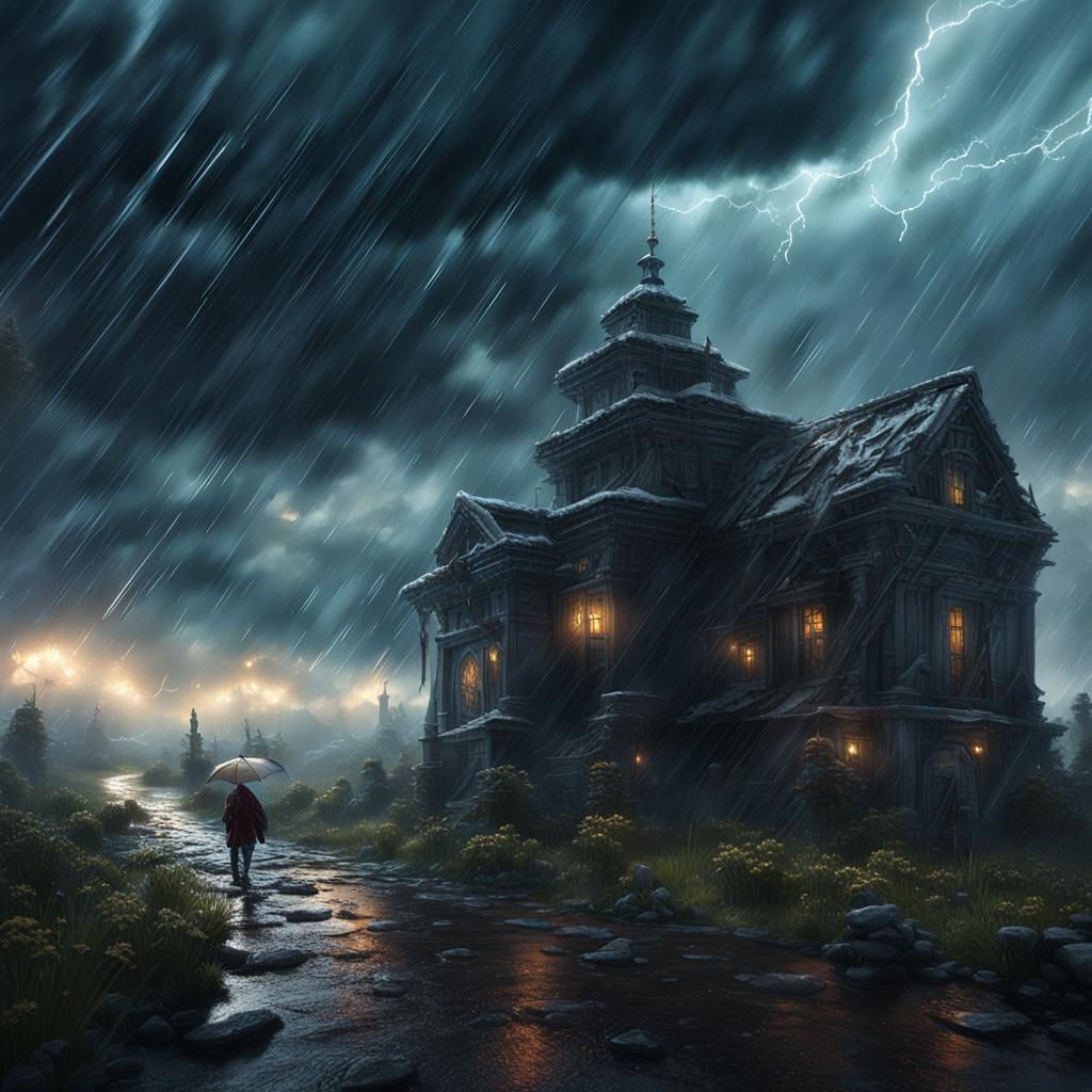 "Here comes the rain again,  falling on my head like a tragedy" "Don't know why there's no sun up in ...  by @SirJamesSpencer