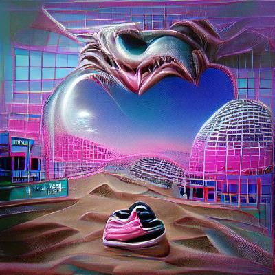 Synthwave mall love surrealism