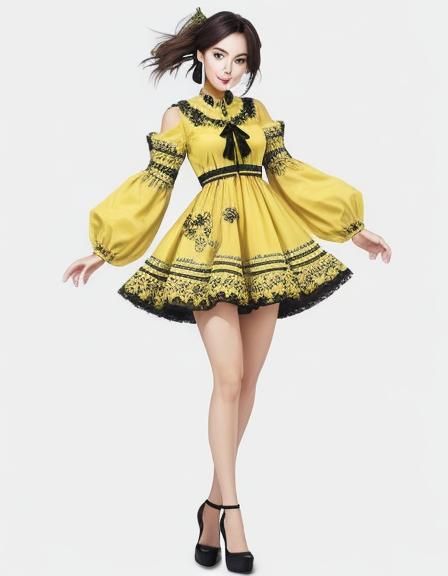 Light hot girl style dress(outfit design)(whole body)