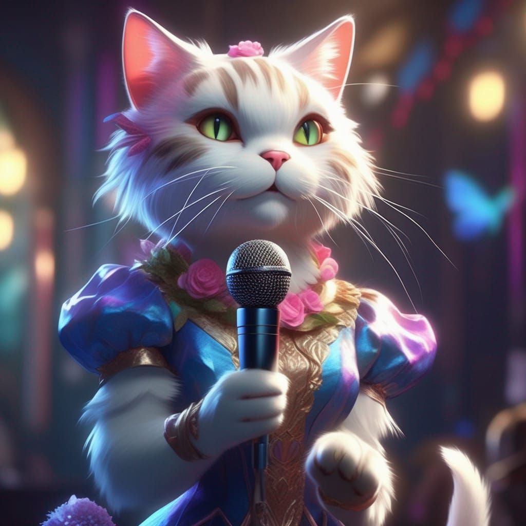 Fur Harmonies: The masterful sounds of a musical velvet paw  by @crea_Tina