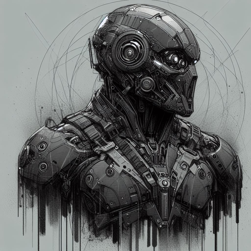 Cyberpunk stealth suit design 3