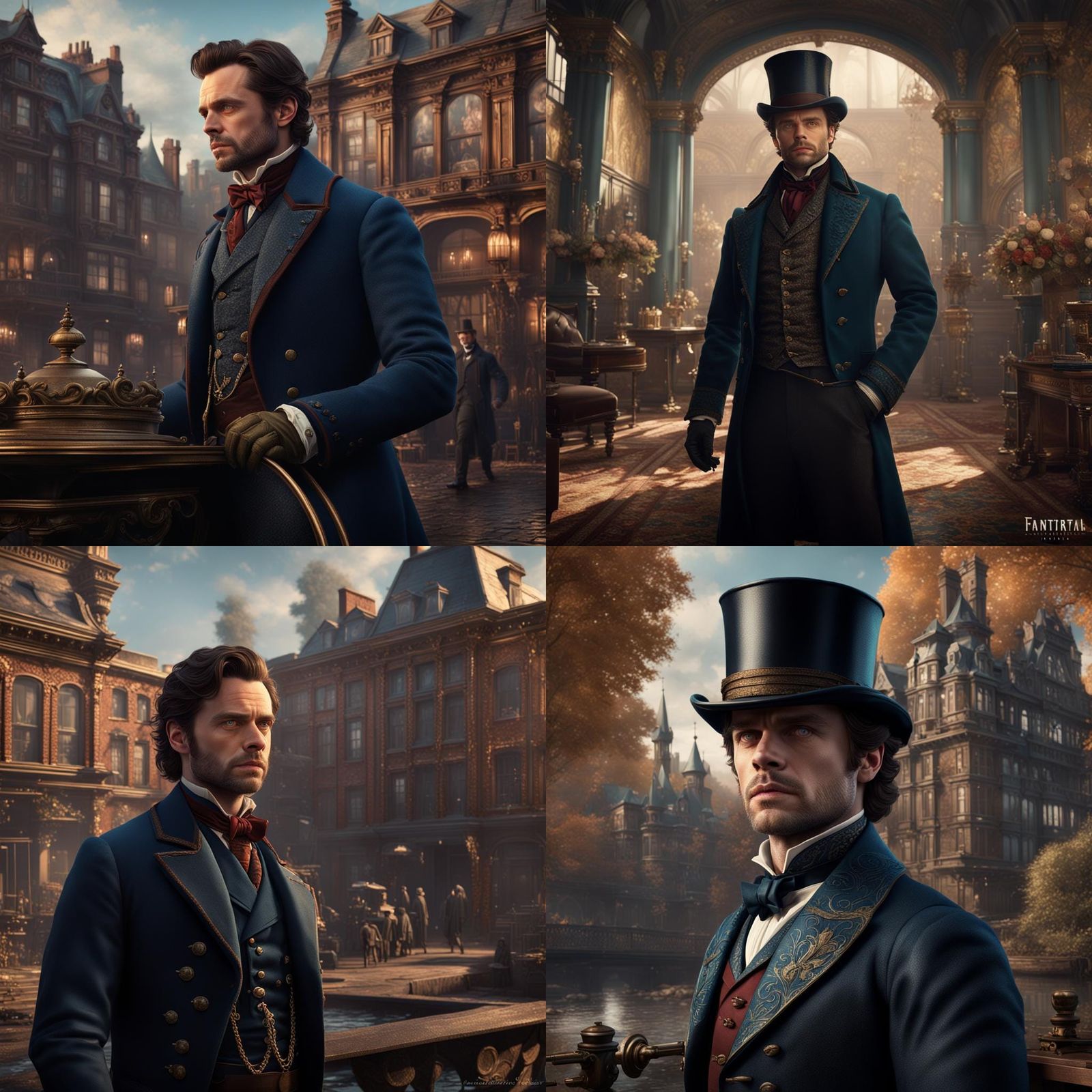 Sebastian Stan as victorian gentleman.