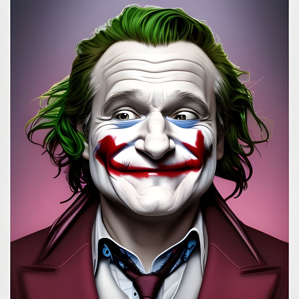 Robin Williams, Joker - AI Generated Artwork - NightCafe Creator