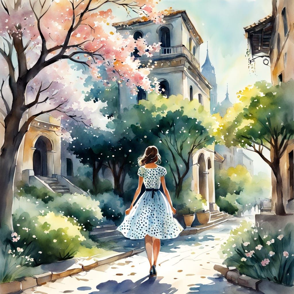 girl in ancient city  by @NiceFox