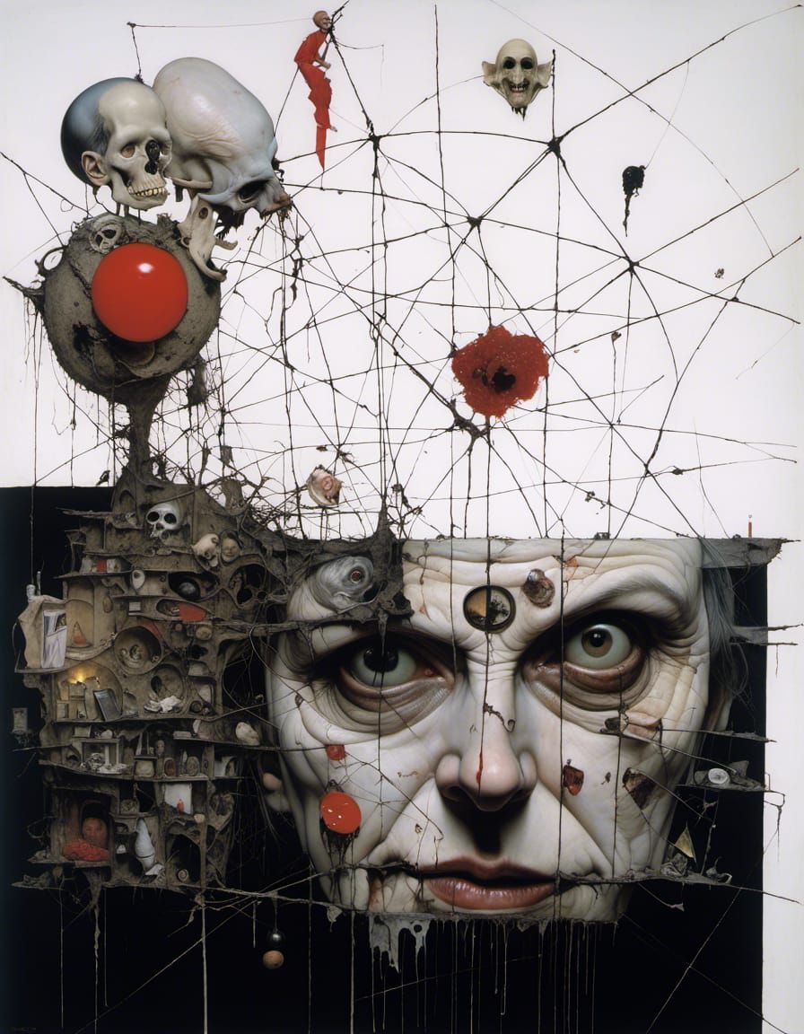 Bold Abstract Design with Gritty Textures