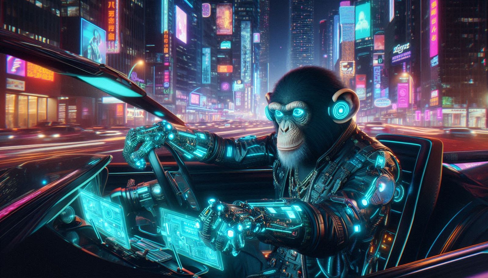 Cyberpunk Chimp  by @Mark