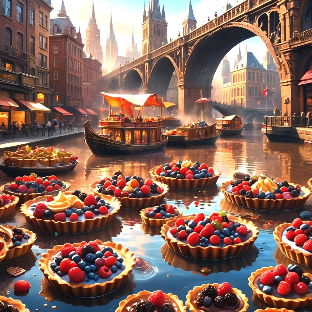 If tarts were sailing Venice boats