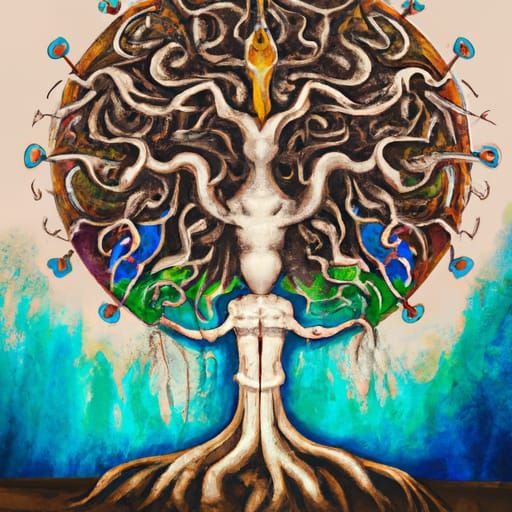 tree of life, art style of Katerina Mertikas - AI Generated Artwork ...