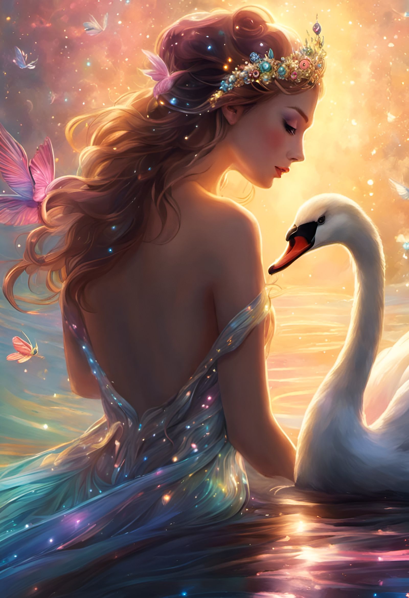 Beauty and Swan  by @ARTFUL