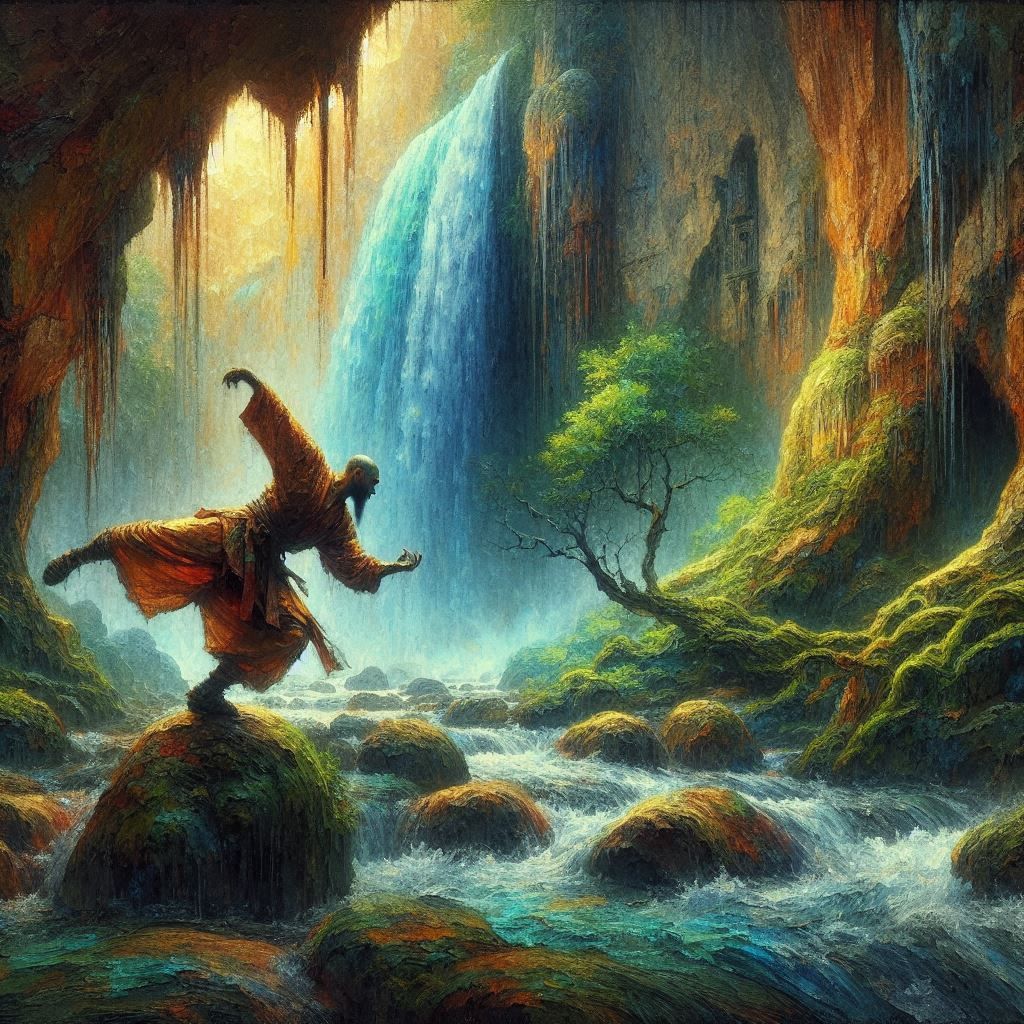 Practicing Shaolin Martial Art