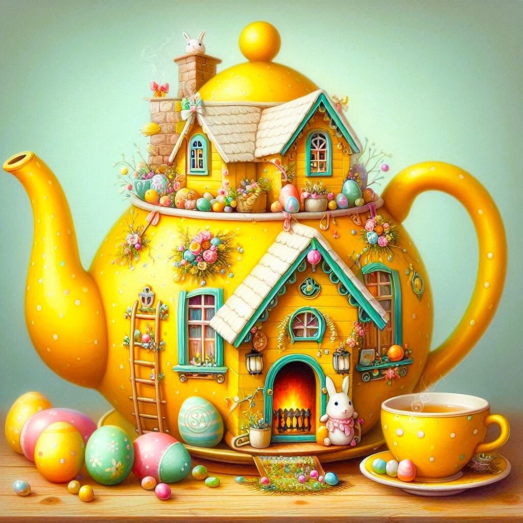 Yellow teapot house