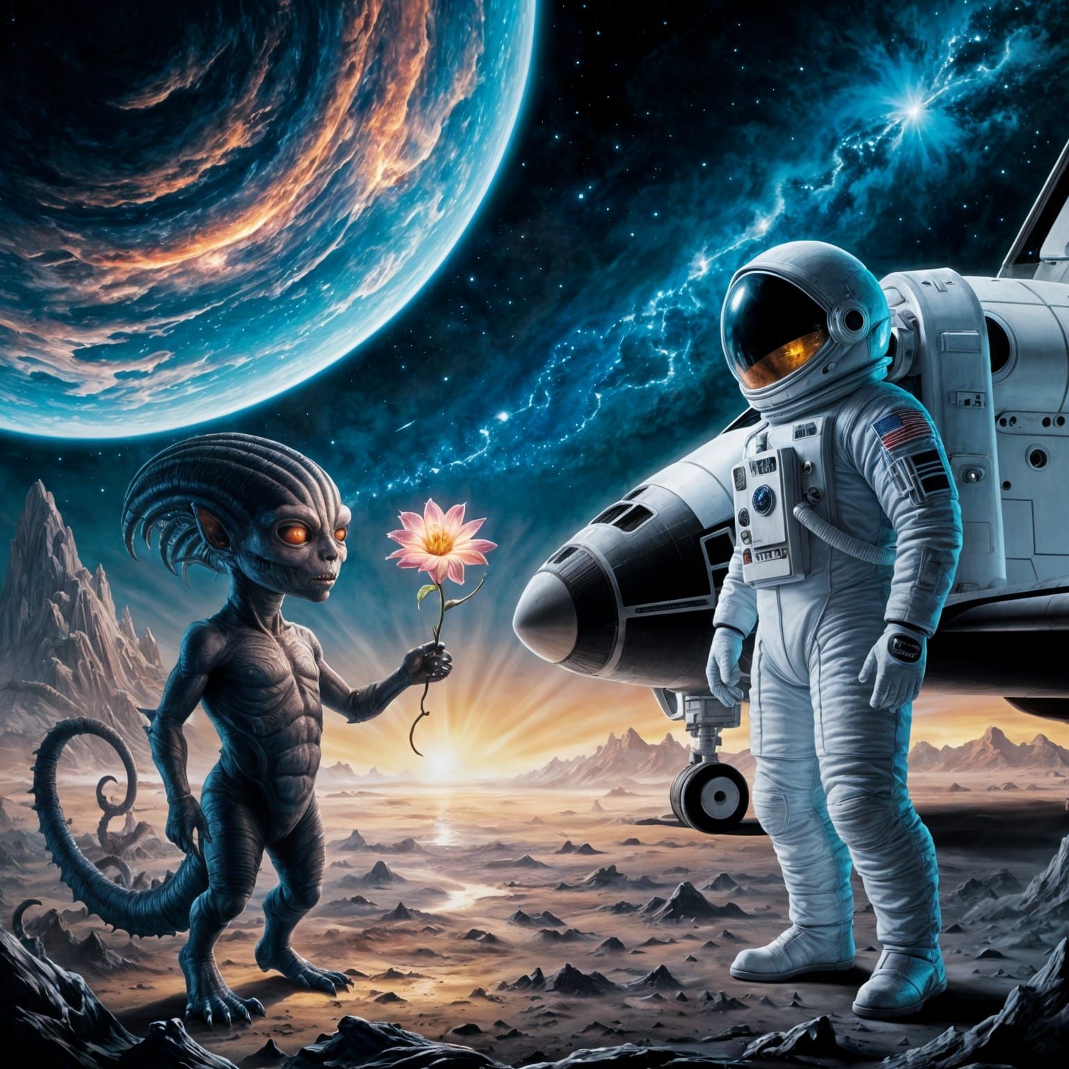 First Contact  by @silverpoodle