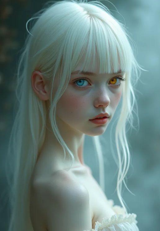 Elegant beauty, fierce expression