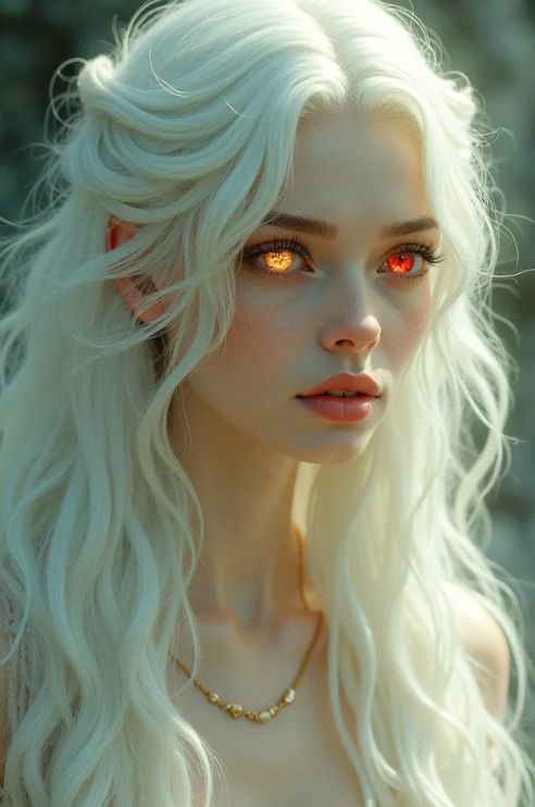 Elegant beauty, fierce expression