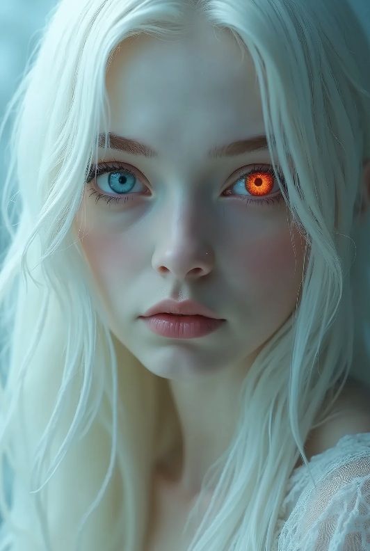 Elegant beauty, fierce expression