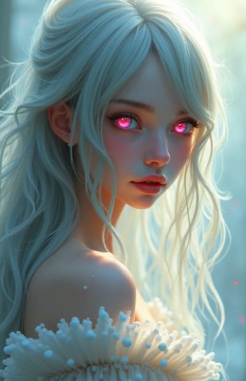 Elegant beauty, fierce expression