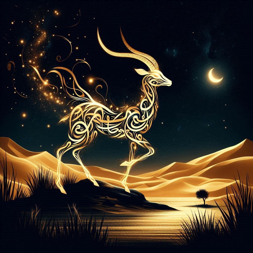 Arabic calygraphic calligram