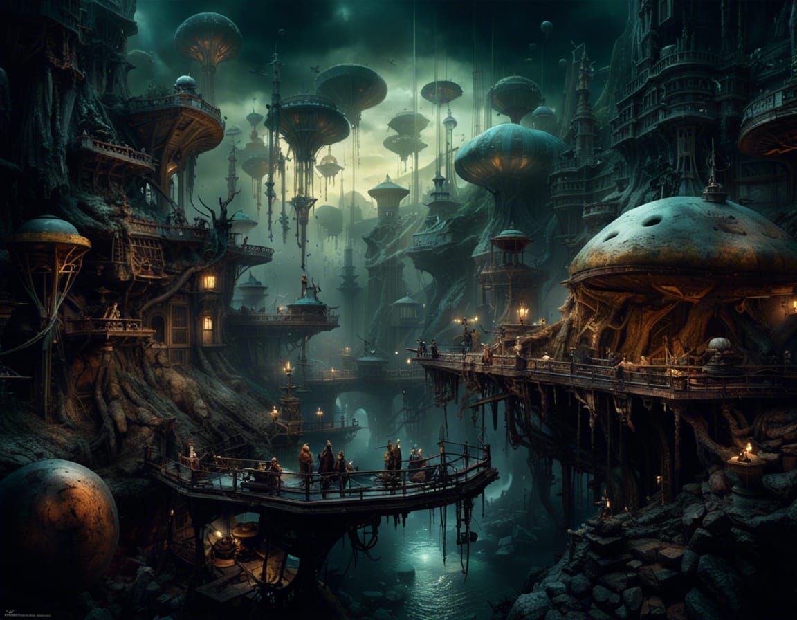 Monde de science-fiction extraterrestre  by @titinette