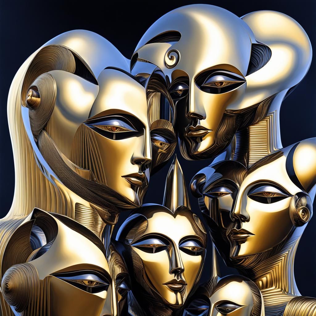 Surreal Heart Illustration in Cel-Shaded Style