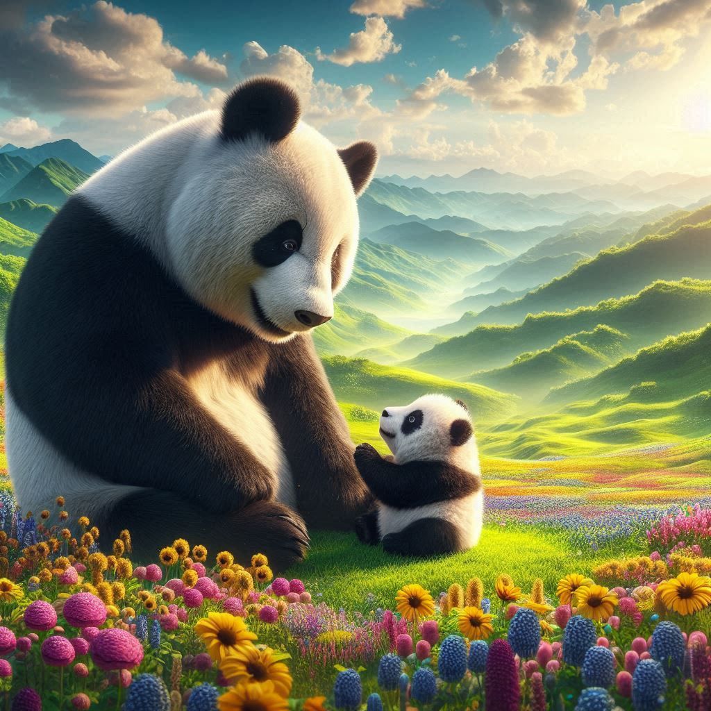 A Panda Mom and her Cub