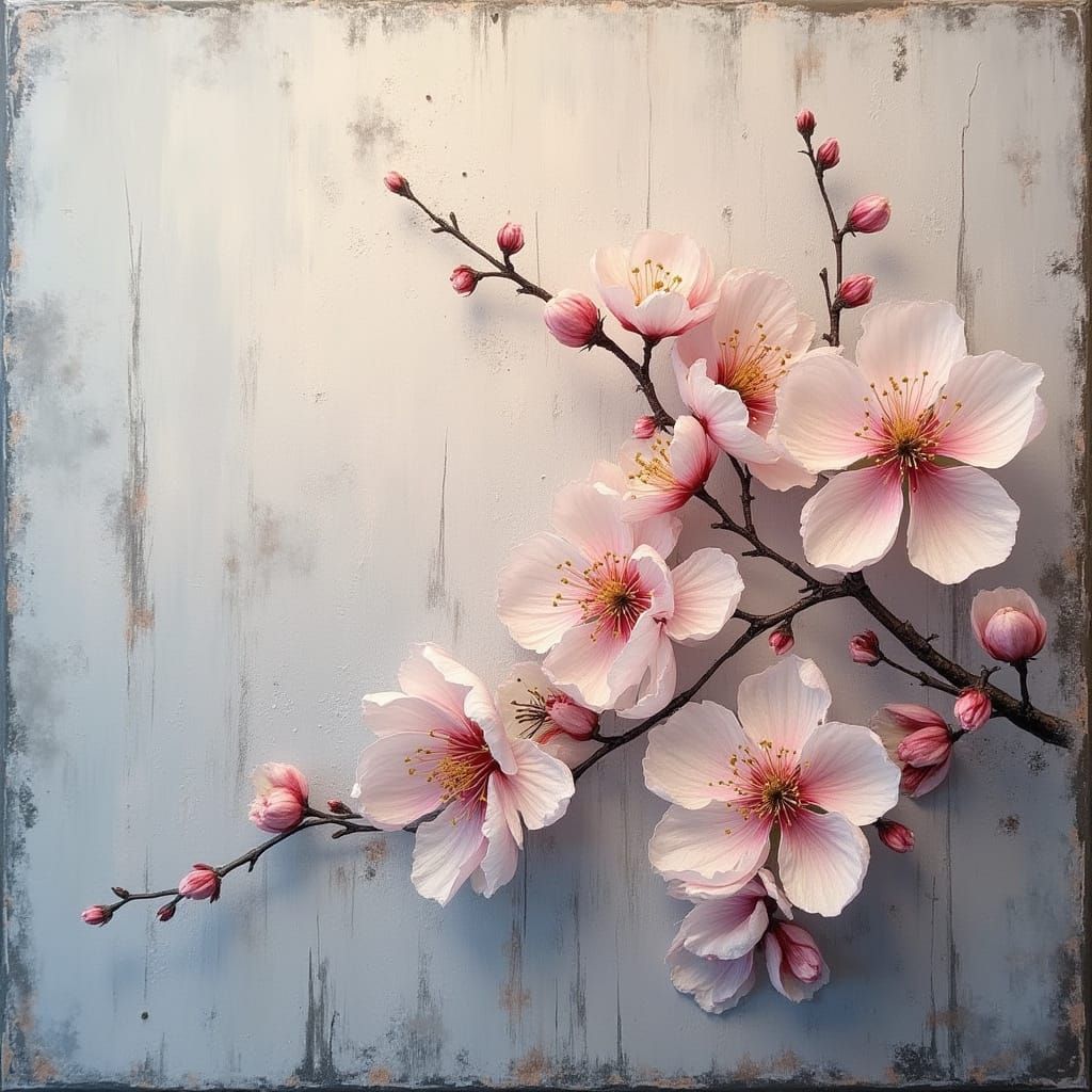 Delicate Spring Blossom Abstract in Soft Focus