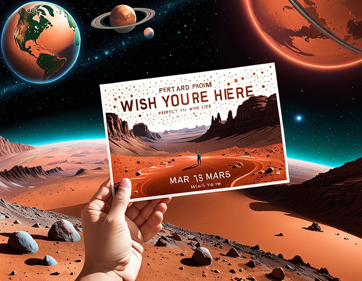 Postcard From Mars AI Generated Artwork NightCafe Creator