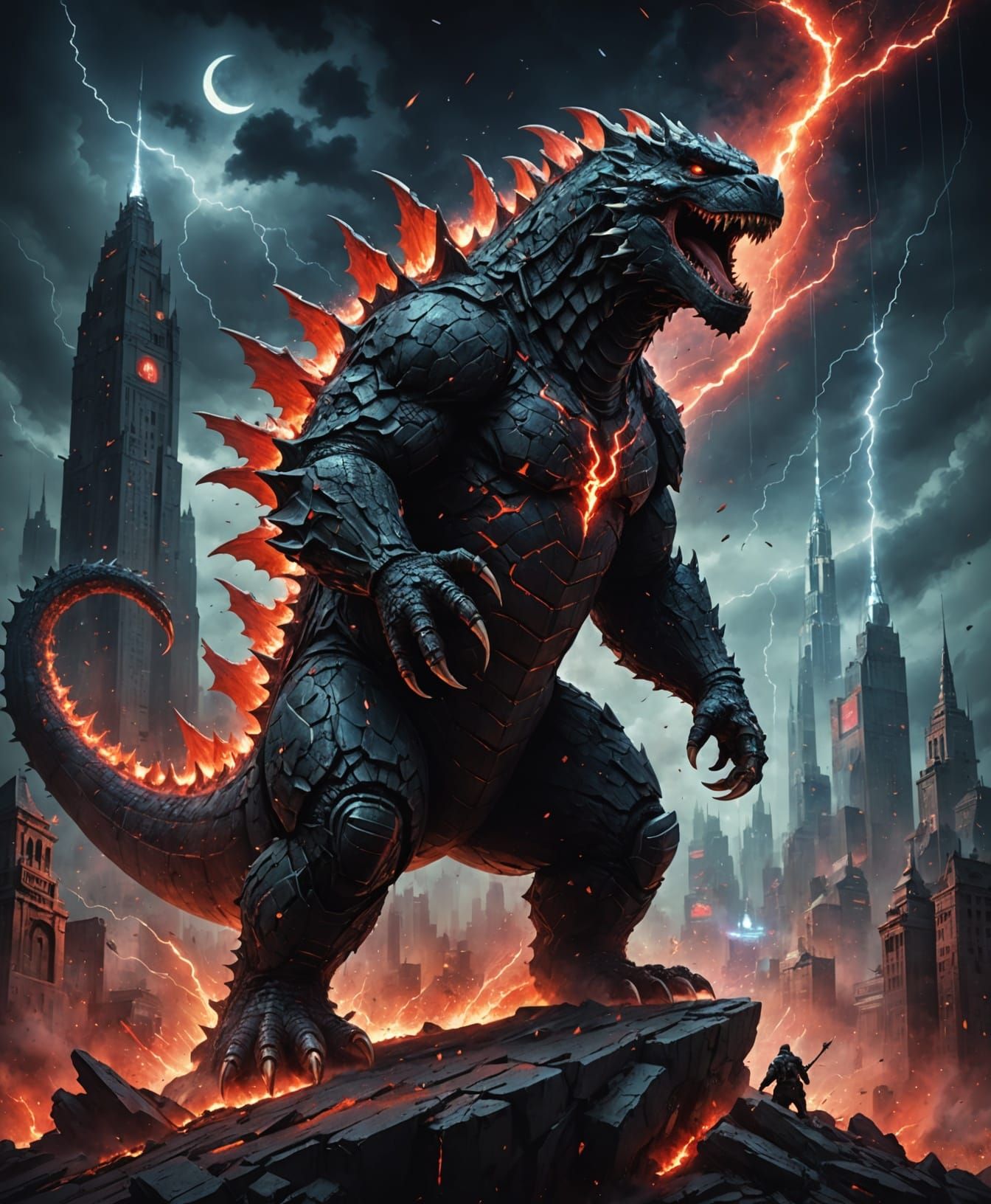 Godzilla  by @Eldran Cave