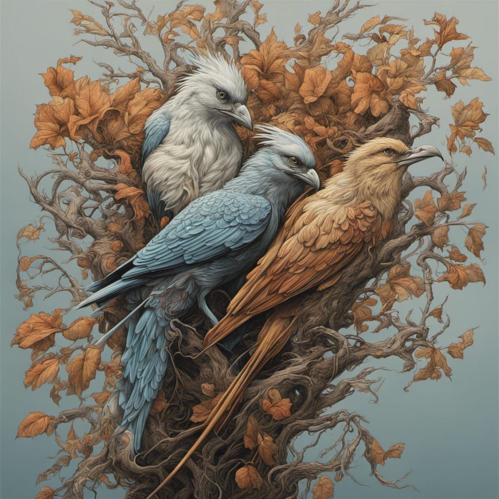  three little birds upon my doorstep ai generated artwork
