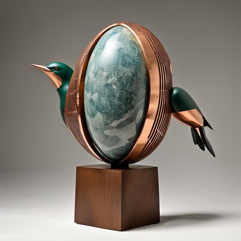 Postmodern Sculpture of Life with Intricate Details